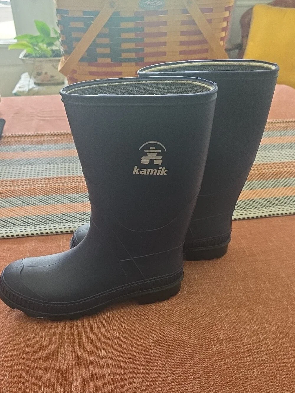Kamik Navy Waterproof Rubber Boots